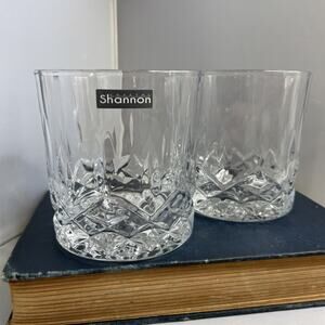 Pair Shannon Double Old Fashioned Drinking‎ Liquor Whiskey Cocktail Glasses
